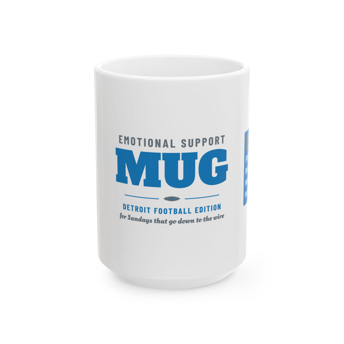 Emotional Support Mug — Detroit Football Edition