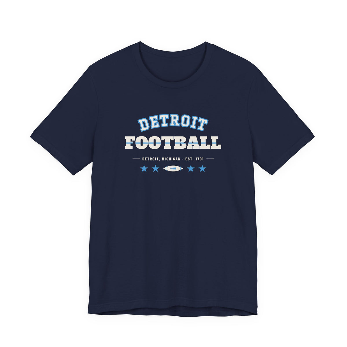 Retro Varsity Tee — Detroit Football Edition