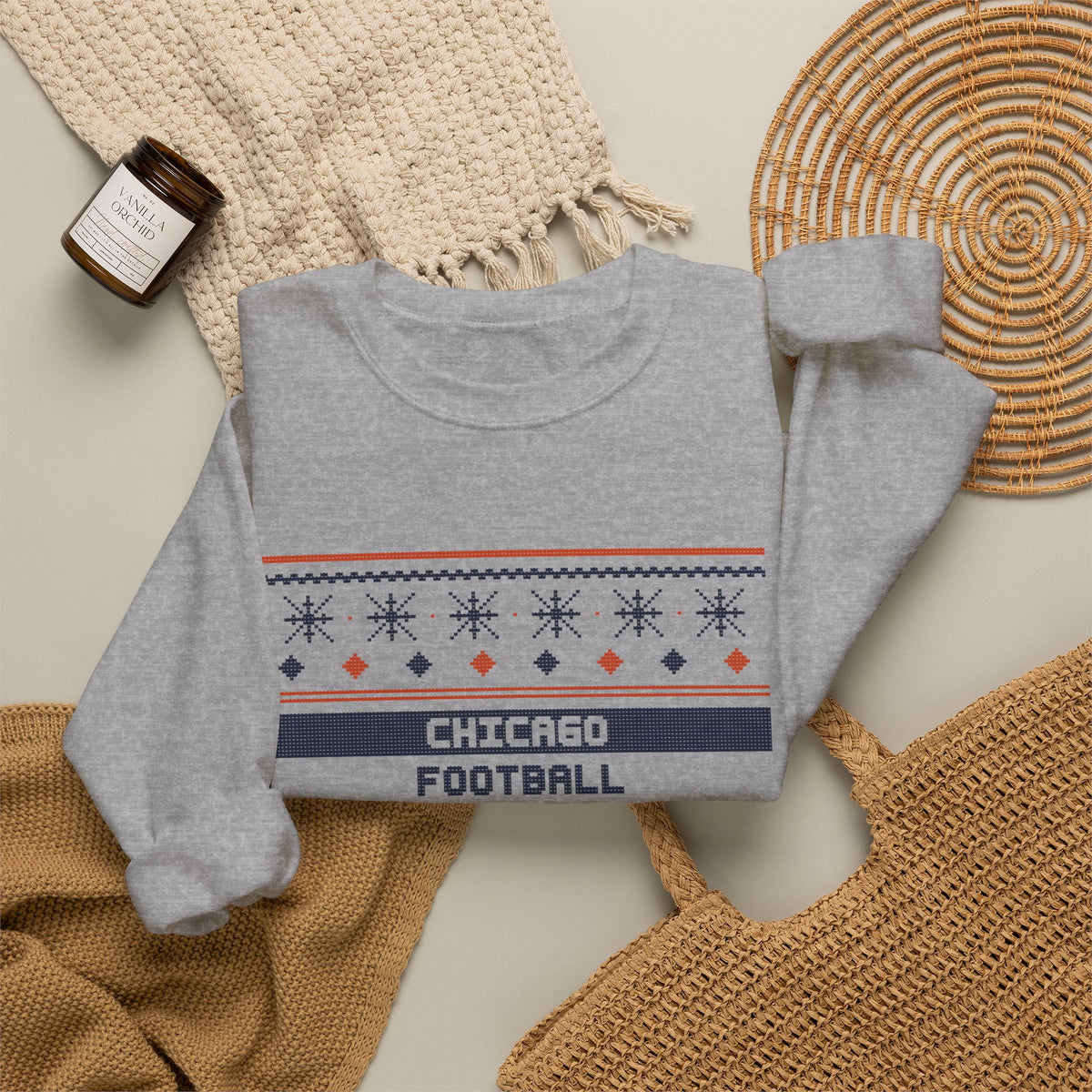 Ugly Sweater Sweatshirt — Chicago Football Edition
