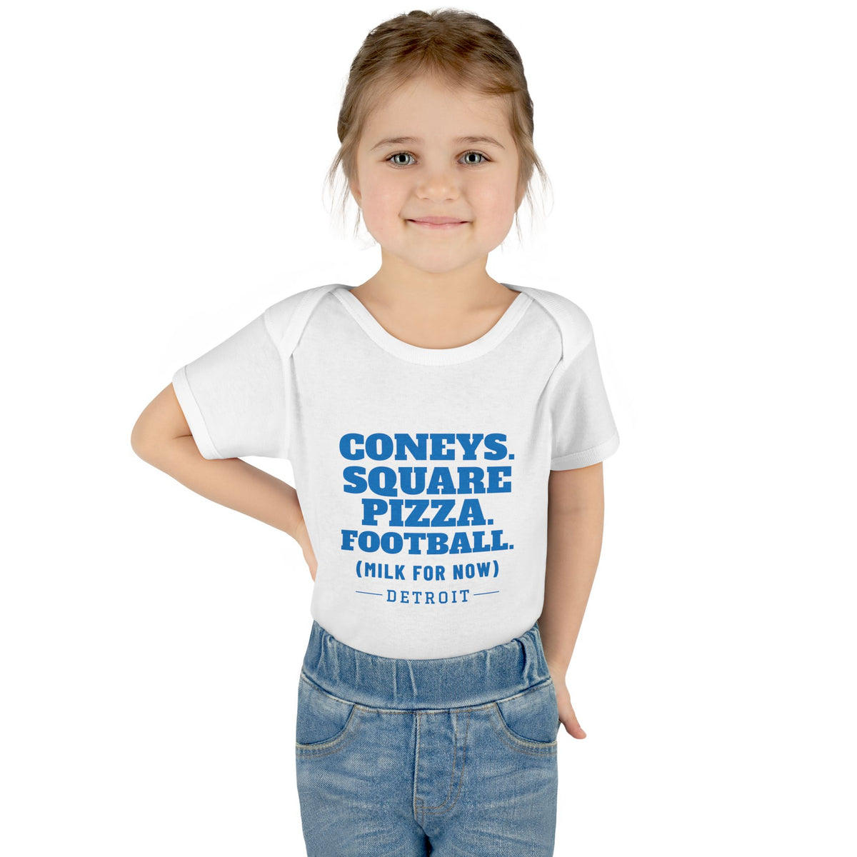 Milk For Now Baby Bodysuit — Detroit Football Edition