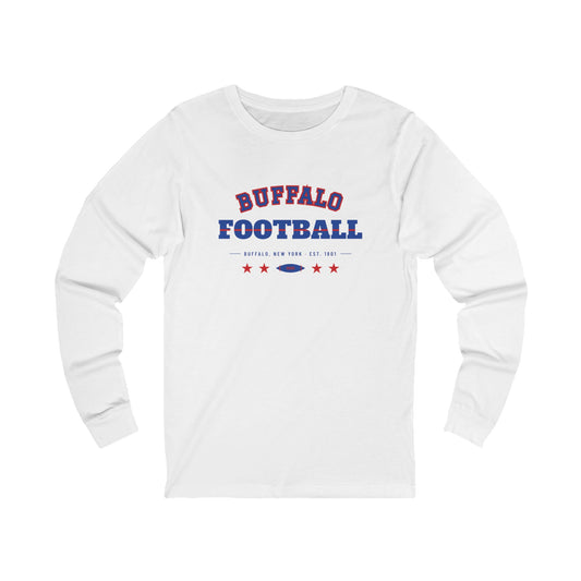 Retro Varsity Long Sleeve Tee — Buffalo Football Edition