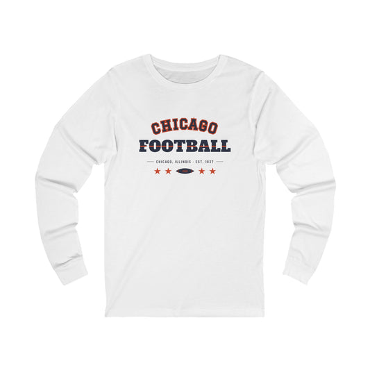 Retro Varsity Long Sleeve Tee — Chicago Football Edition