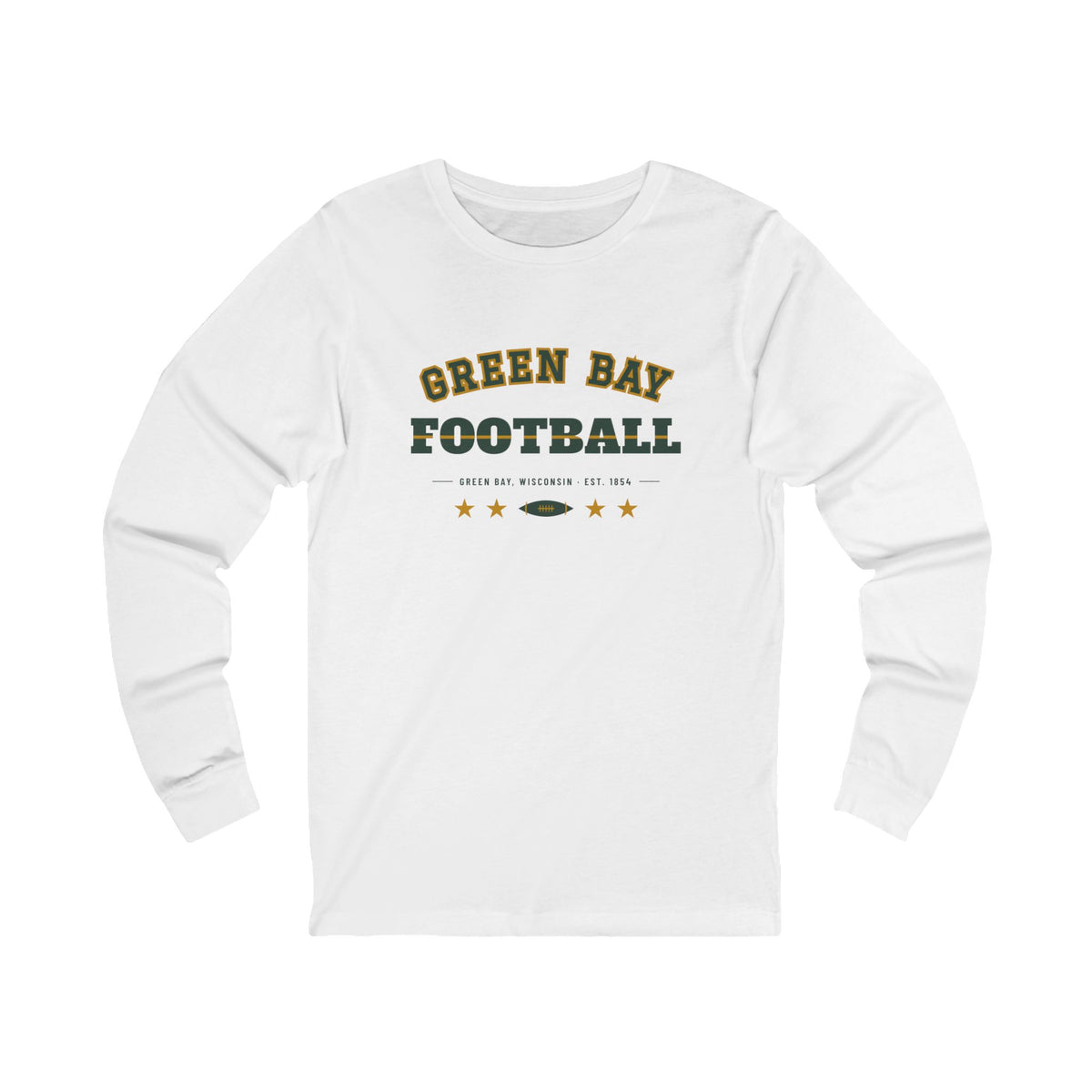 Retro Varsity Long Sleeve Tee — Green Bay Football Edition