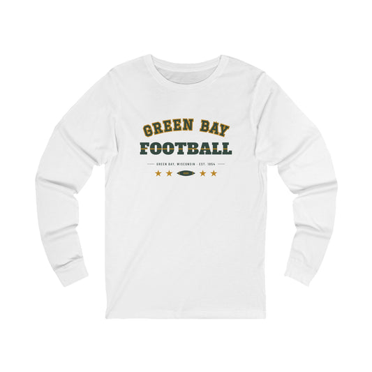 Retro Varsity Long Sleeve Tee — Green Bay Football Edition