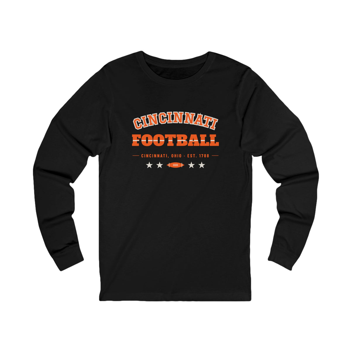 Retro Varsity Long Sleeve Tee — Cincinnati Football Edition