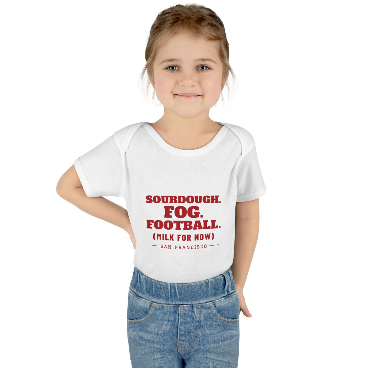 Milk For Now Baby Bodysuit — San Francisco Football Edition