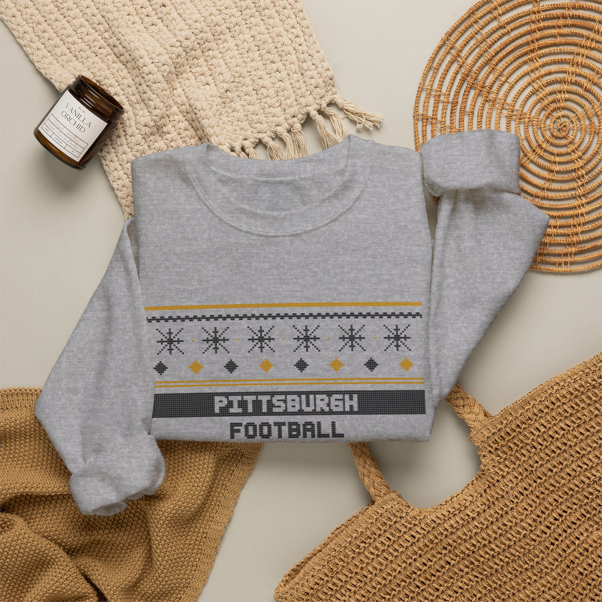 Ugly Sweater Sweatshirt — Pittsburgh Football Edition