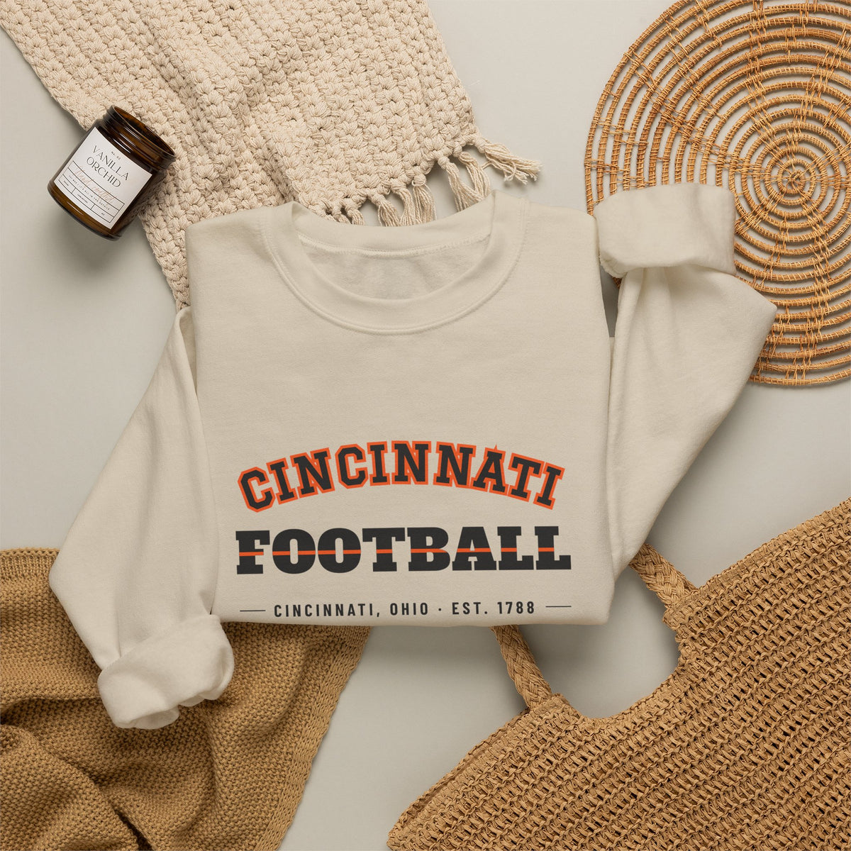 Retro Varsity Sweatshirt — Cincinnati Football Edition