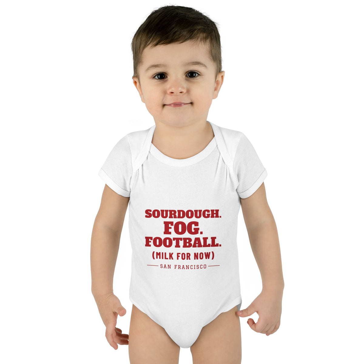 Milk For Now Baby Bodysuit — San Francisco Football Edition