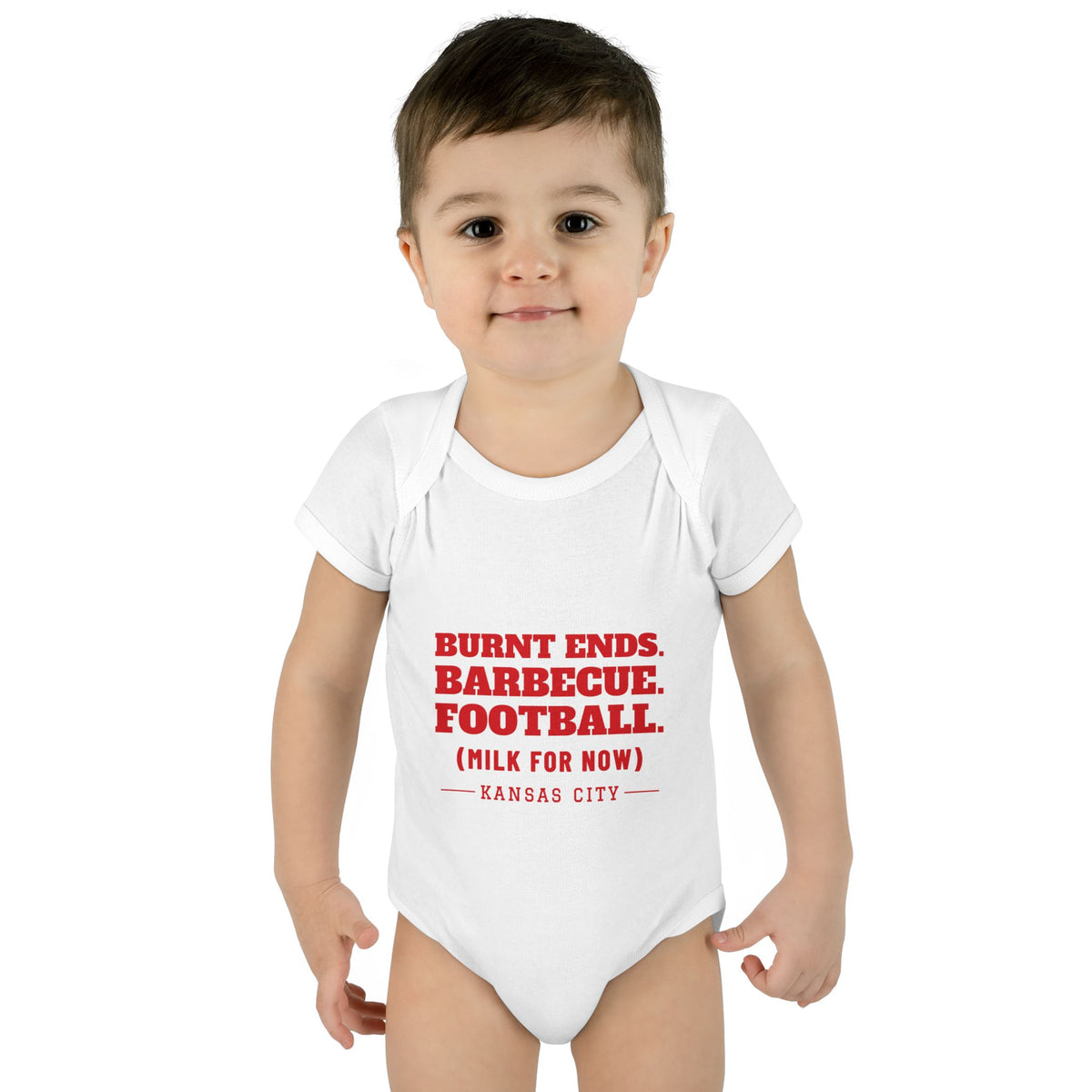Milk For Now Baby Bodysuit — Kansas City Football Edition