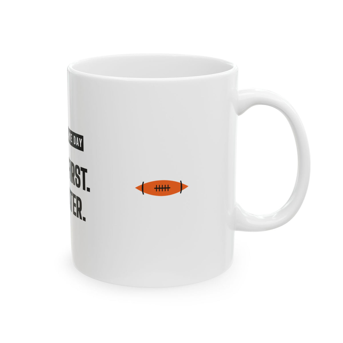 Coffee First Chili Later Mug — Cincinnati Football Edition