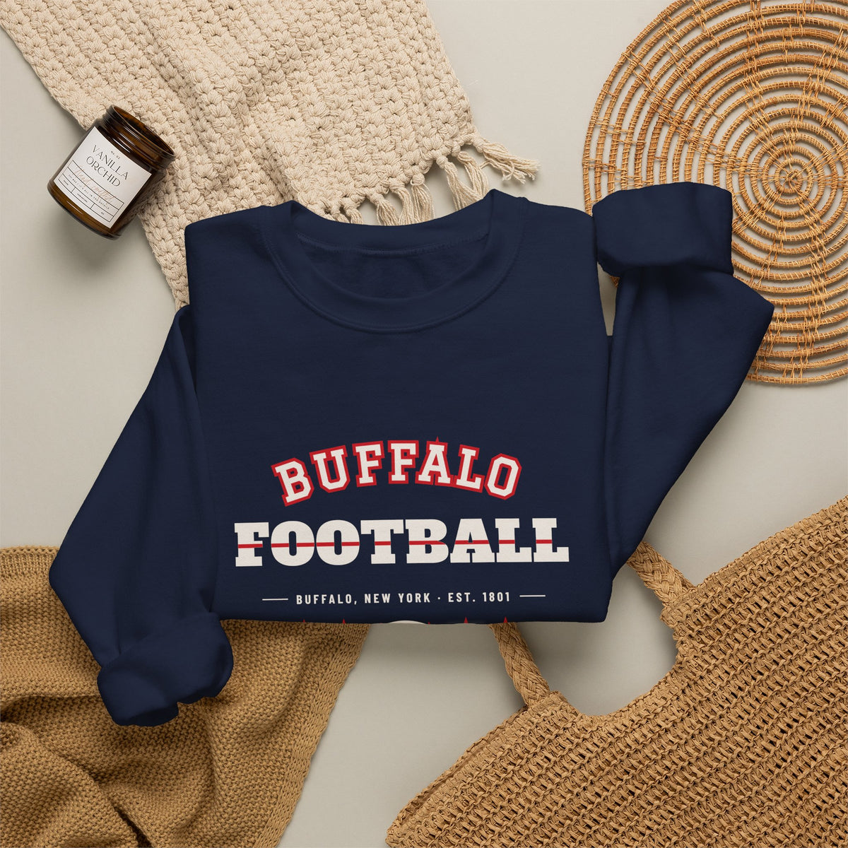 Retro Varsity Sweatshirt — Buffalo Football Edition