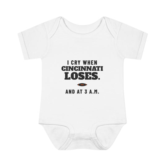 I Cry When Cincinnati Loses Baby Bodysuit