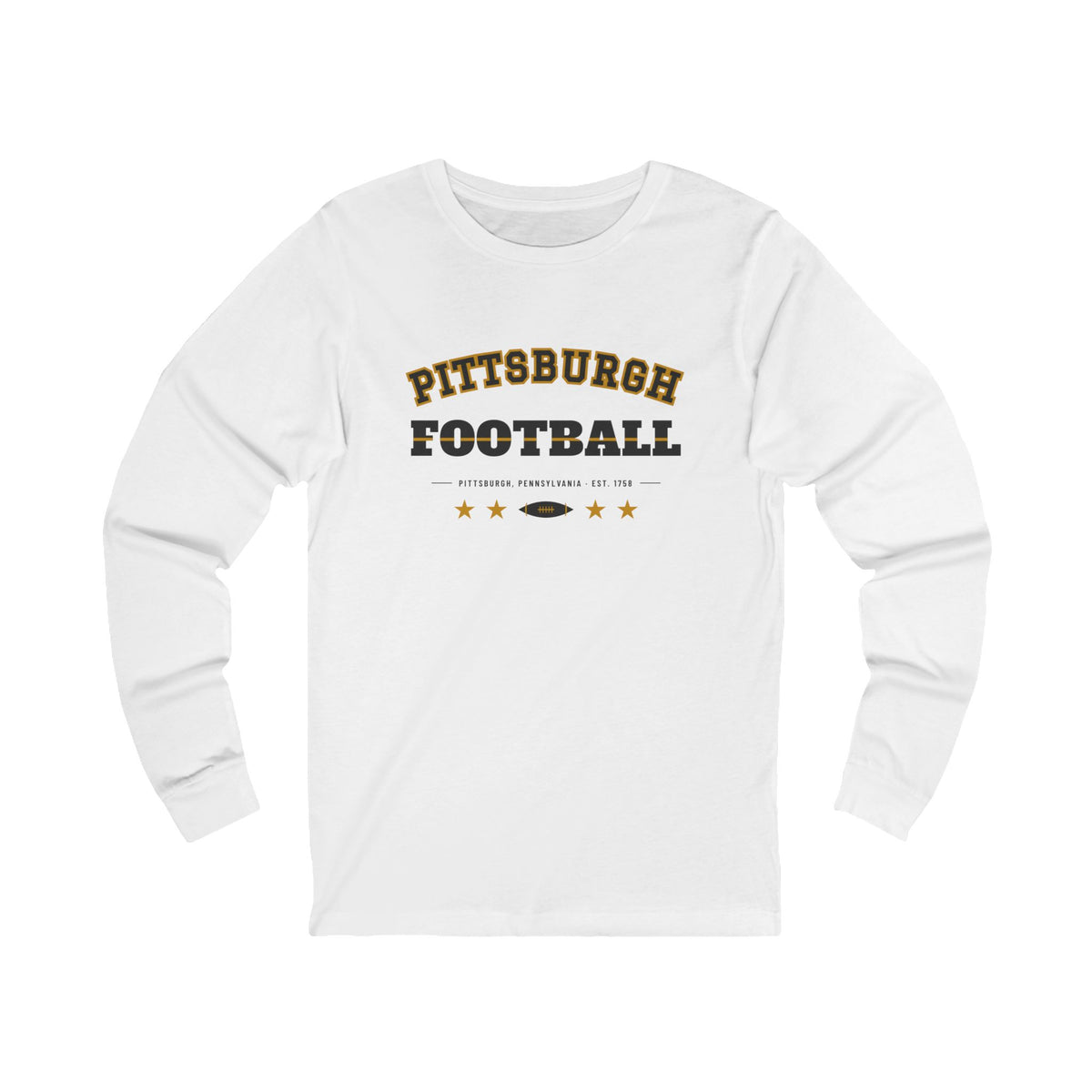 Retro Varsity Long Sleeve Tee — Pittsburgh Football Edition