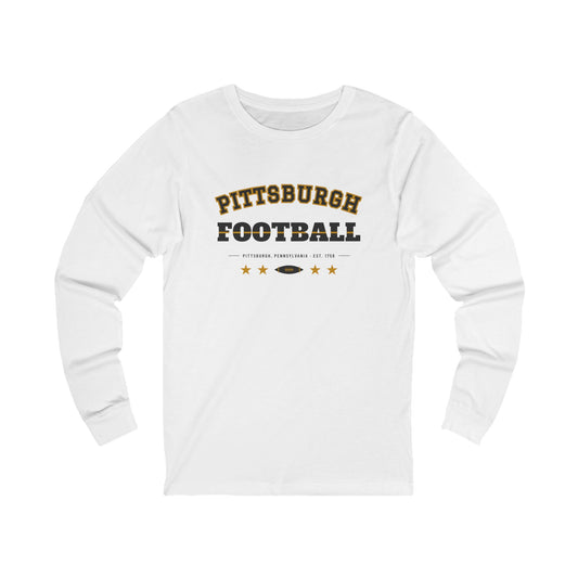 Retro Varsity Long Sleeve Tee — Pittsburgh Football Edition